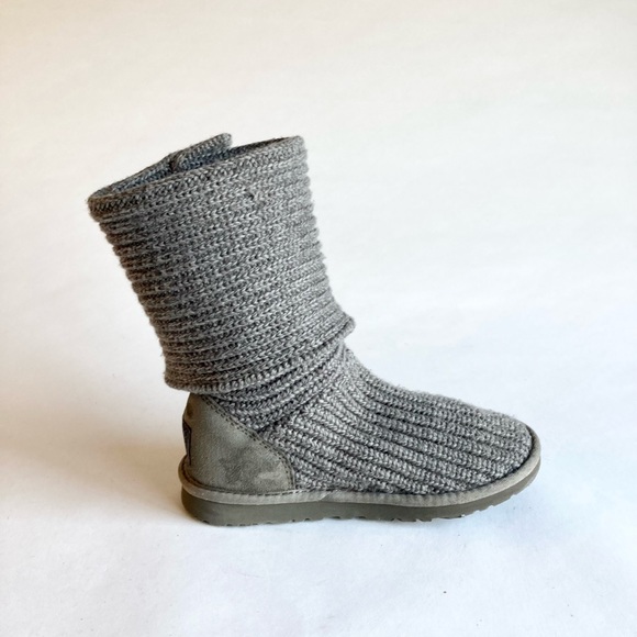 UGG Grey WoolKnitted Knee High Boots size 6 - Picture 4 of 13